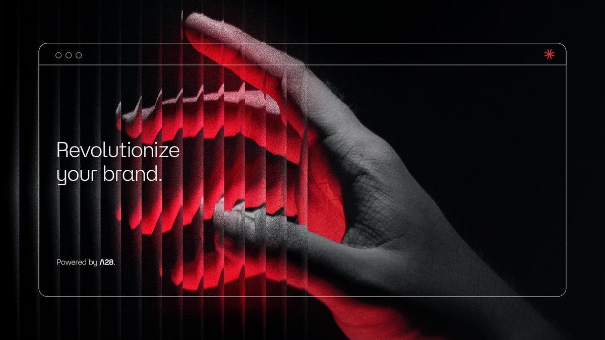 Red hand artwork representing Attention House AI systems